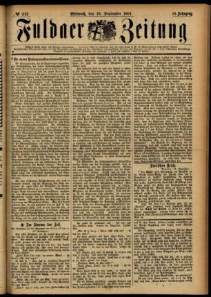 Ausgabe vom Mittwoch, den 16. September 1891.