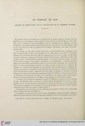 Le mariage de Pan: Groupe en terre cuite de la collection de M. Frédéric Spitzer