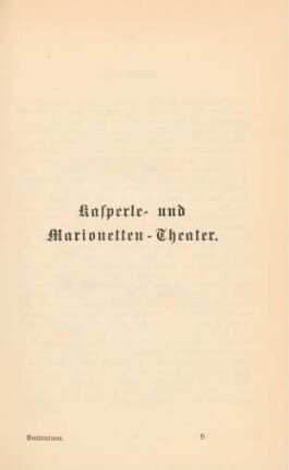 Kasperle- und Marionetten-Theater