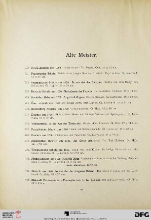 Alte Meister (Nr. 770-886)