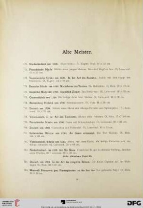 Alte Meister (Nr. 770-886)