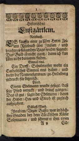 Historisches Lustgärtlein.