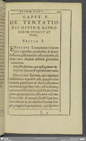 Caput V. De Tentationis Divinae Reproborum Effectu Et fructu