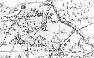 Quitzdorf am See-Kollm. Oberlausitzkarte, Schenk, 1759