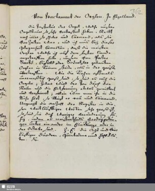 England, Tractament der Orgeln