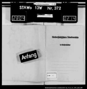 Exemtensteueranlagen im District Helmstedt, enthaltend die Cantone Schöningen, Königslutter, Helmstedt, Vorsfelde, Bahrdorf, Weferlingen