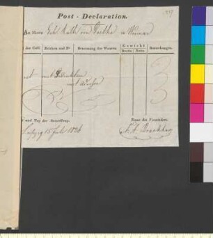 Brief von Brockhaus, Fa. Friedrich Arnold an Goethe, Johann Wolfgang von