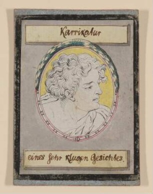 "Karrikatur eines sehr klugen Gesichtes" [Teil der Serie "Umrisse Koepfe"]