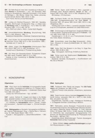 V. Ikonographie