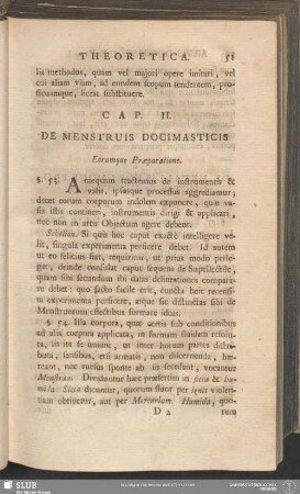 Cap. II. De Menstruis Docimasticis