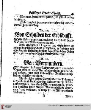 Von Schulden der Erbschaft