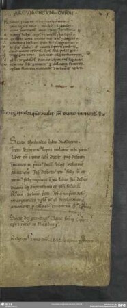 1r: Eintragungen und Besitzvermerk (Kloster Nienburg)