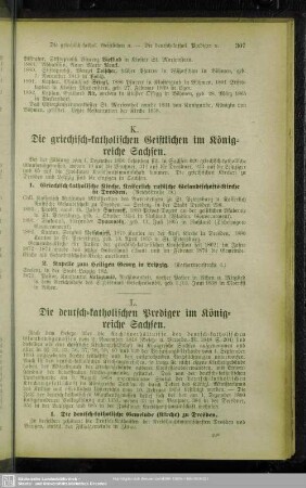 K. Die griechisch-katholischen Geistlichen im Königreiche Sachsen
