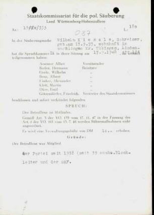 Kienzle, Wilhelm