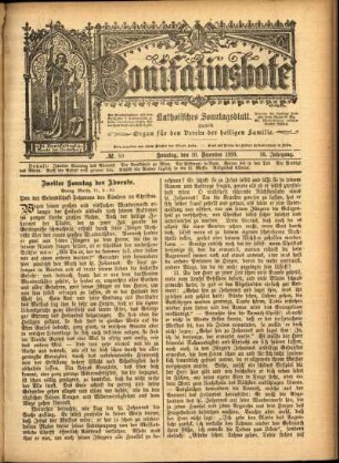 Erste Ausgabe vom Sonntag, den 10. Dezember 1899.