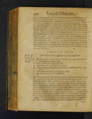 Observatio XCVIII. De restitutione a duersus lapsum fatalium.