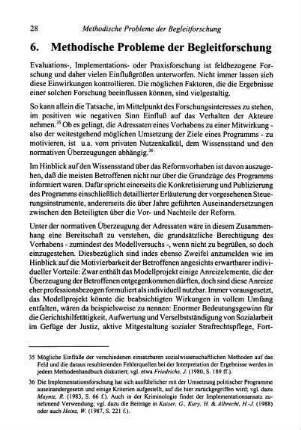 28-31, 6. Methodische Probleme der Begleitforschung