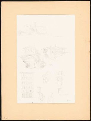 Landschaft mit Gebäuden, Florenz: Ansichten, Details