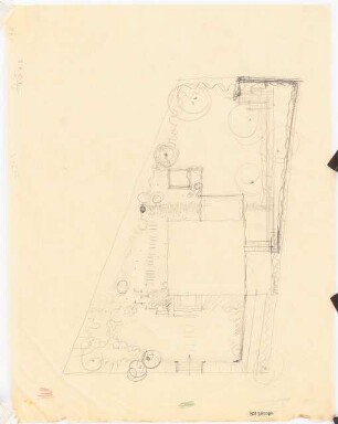Garten Graf Schack: Lageplan Skizze zu Haus und Garten