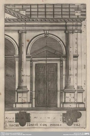 L'Archi Ionici con Piedestili.