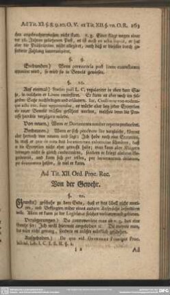 Ad. Tit. XII. Ord. Proc. Rec. Von der Gewehr