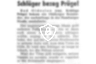Schläger bezog Prügel