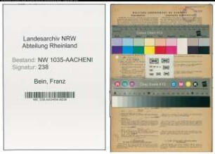 Entnazifizierung Franz Bein , geb. 14.08.1905 (Steiger)