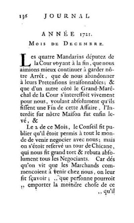 Année 1721. Mois de Decembre