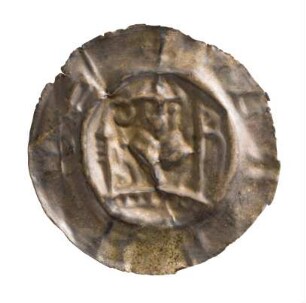 Münze, Brakteat, 2. Hälfte 13. Jh.