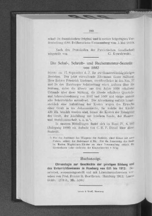 Die Schul-, Schreib- und Rechenmeister-Sozietät von 1662