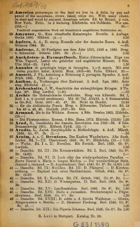 Verzeichnis des antiquarischen Bücherlagers von R. Levi, Stuttgart : [Antiquariats-Katalog], 93