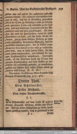 Dritter Theil. Vom Schulmeister
