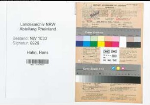 Entnazifizierung Hans Hahn , geb. 30.09.1915 (Polizeibeamter)