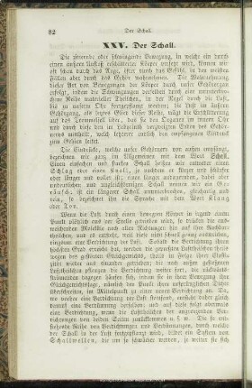 XXV. Der Schall