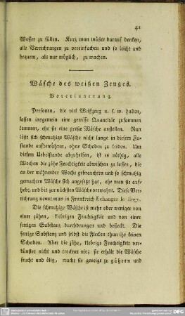 Wäsche des weißen Zeuges