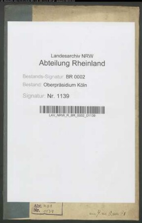 Die rückständigen Octroy-Zehntel-Zahlungen der Stadt Köln