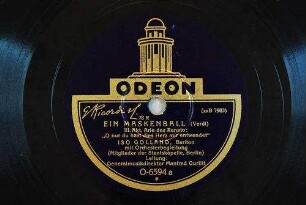 Ein Maskenball : III. Akt, Arie des Renato: "O nur du hast dies Herz mir entwendet" / (Verdi)