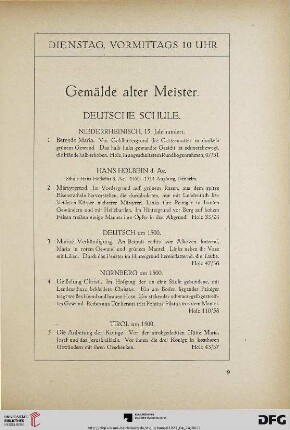 Dienstag, vormittags (Nr. 1-106)