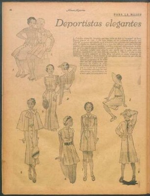 Deportistas elegantes [Dibujos] : Para la mujer