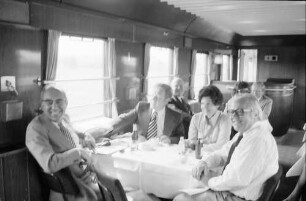 Karlsruhe: Pressekonferenz im Salonwagen DB D501 Karlsruhe-Freiburg, Lufthansa