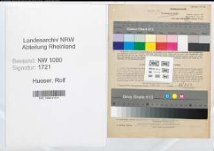 Entnazifizierung Rolf Hueser, geb. 10.03.1921 (Praktikant)