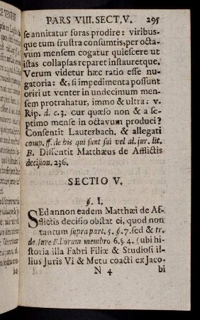 295-297, Sectio V