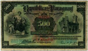 Geldschein, 500 Pesos, 1923