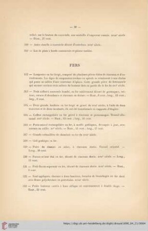 Fers (Nr. 312 - 323)
