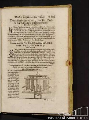 Von rechter bereitung und gebrauch der Werffen oder Schlenckern/ und mancherley Geschoß/das XV. Capitel.