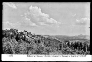 Sächsische Schweiz, Wachberg-Gaststätte, Saupsdorf mit Rosenberg und Kaltenberg