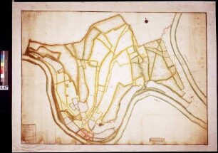 Geometrischer Plan über die Äcker, Wiesen, Weinberge, Waldungen und ganze Gemarkung des Dorfs Kreuzwertheim (Inselkarte)