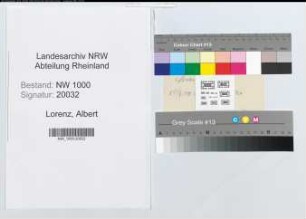 Entnazifizierung Albert Lorenz, geb. 31.07.1914 ()