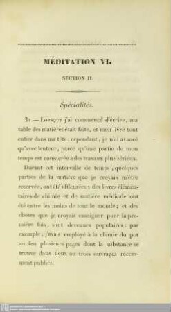 Méditation VI. Suite de la précédente