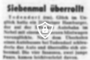 Siebenmal überrollt